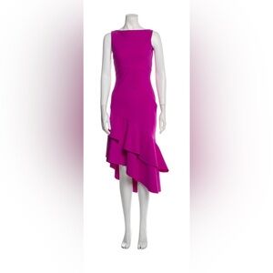 Chiara Boni Fuchsia Asymmetrical Dress